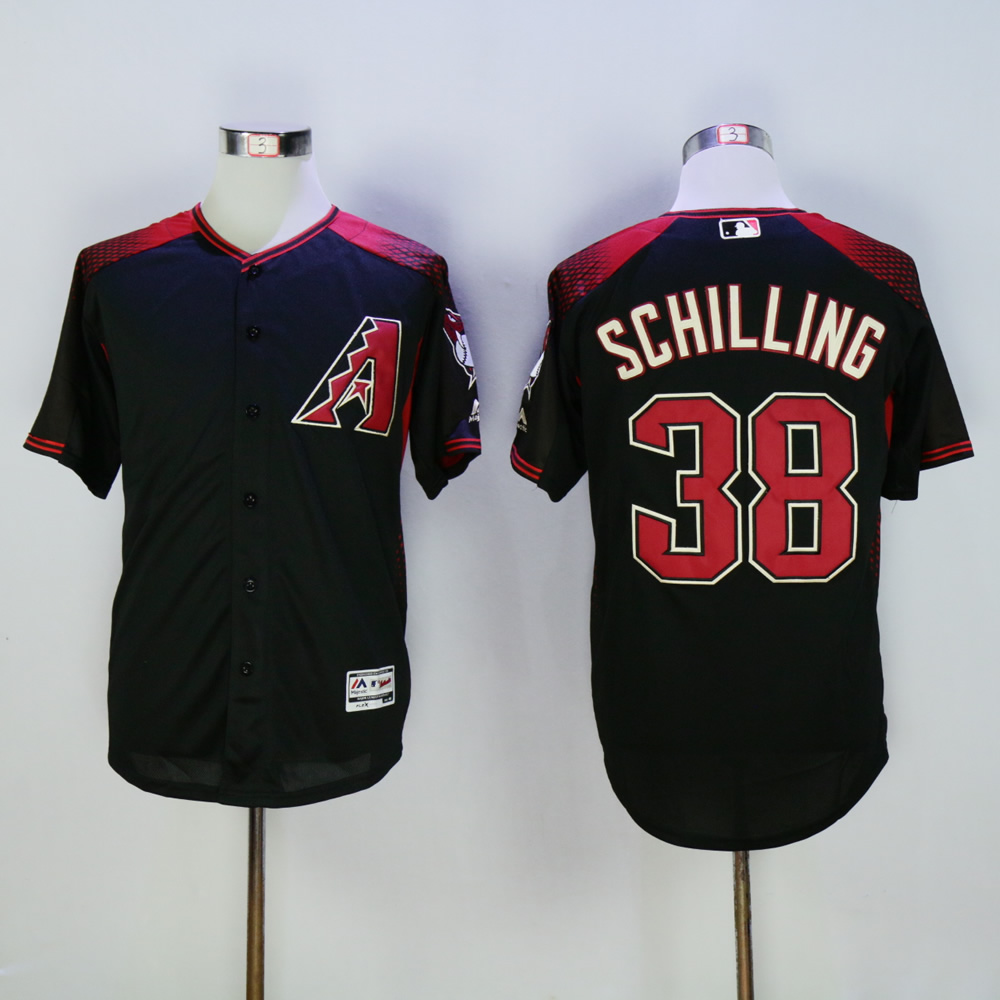 Men Arizona Diamondback #38 Schilling Black MLB Jerseys